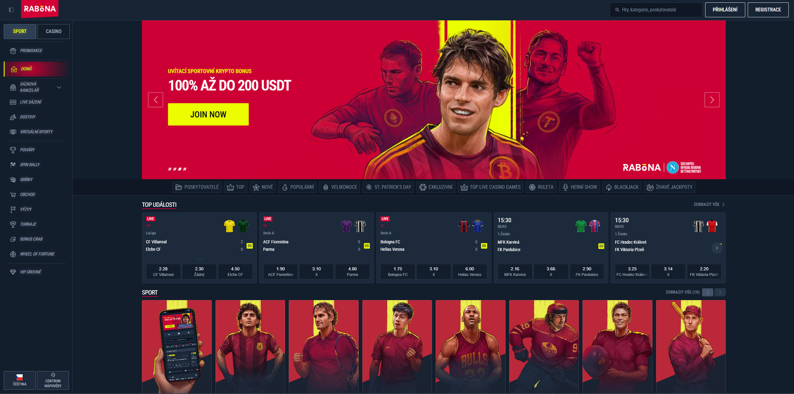 Rabona – náhled kasina