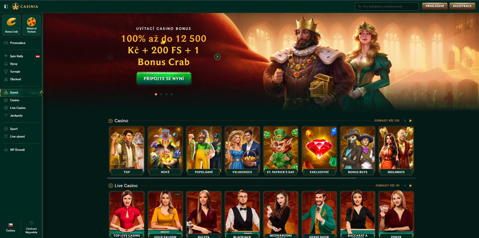 Casinia – náhled kasina